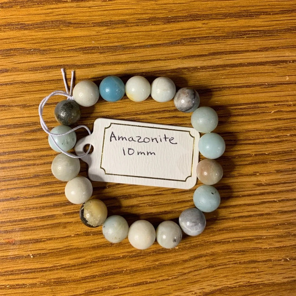 Amazonite Crystal Bracelet (10mm beads) - Picture 4 of 5